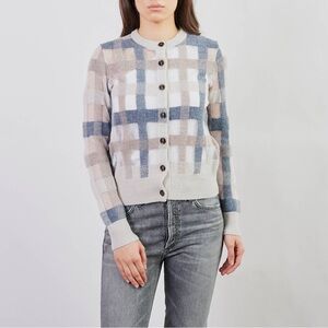 Maison Margiela Checkered Sheer Cardigan Sweater— Wonen’s Large